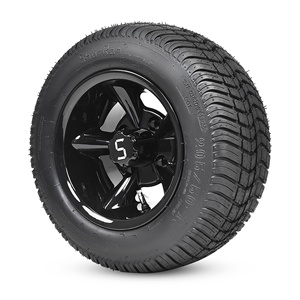 Neumático de Calle 205/50-10, Combo de Rueda y Neumático para Carro de Golf de 10 Pulgadas, Negro Brillante - Product Image 1