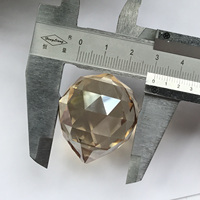 Boule de lustre en cristal K9 champagne de 30 mm, artisanat élégant en cristal