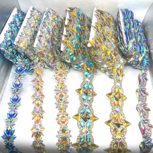 Adorno de tela de hierro con diamantes de imitación de resina colorida para <span class=keywords><strong>zapatos</strong></span> y ropa, accesorios de moda para disfraces de Carnaval - Product Image 5