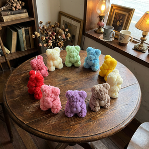 Nueva Llegada, Velas Decorativas Hechas a Mano con Diseño de Osito de Peluche, Velas Aromáticas para Decoración Minimalista del Hogar - Product Image 2