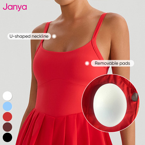 Janya Robe d'entraînement plissée respirante 2 en 1 pour femme Fitness Golf & Tennis Pickleball Wear avec short de sécurité - Product Image 4
