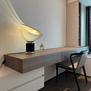 Libreria in Legno Moderna per Ufficio Domestico con Spazio di Archiviazione a Parete Scrivania e Libreria Salvaspazio per Appartamenti - Product Image 4