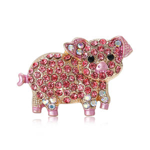 Mignon exquis alliage strass rose <span class=keywords><strong>cochon</strong></span> <span class=keywords><strong>broche</strong></span> créatif dessin animé bijoux <span class=keywords><strong>broche</strong></span> - Product Image 6