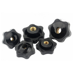 Tuercas de manija de plástico, tuercas hexagonales M6 negras de baquelita para orificios pasantes/ciegos, tuercas de apriete roscadas - Product Image 5