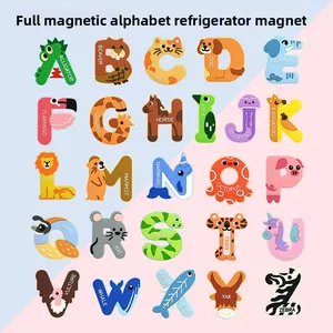Jouet éducatif pour enfants, lettres de l'alphabet en forme d'animaux mignons, lettres <span class=keywords><strong>ABC</strong></span>, décoration de réfrigérateur, cadeau - Product Image 2