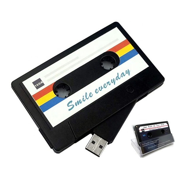 Custom Cassette Tape USB Flash Drive 2GB 4GB 8GB Business Gift Retro Style USB Stick 16GB 32GB 64GB Novelty Pendrive 128GB