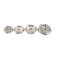 Cadenas rond extérieur antivol en acier inoxydable AJF 70 mm résistant aux intempéries avec clé en laiton