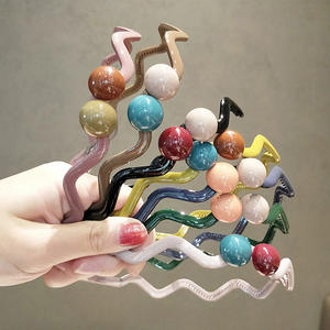 Nouveau serre-tête coréen vintage en résine plastique, couleur Morandi, mignon, féminin, avec contraste blanc - Product Image 2