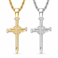 Collier croix en forme d'ongle ARNAN pour femme, pendentif en cuivre plaqué or 18 carats, chaîne superposable, bijou de mode quotidien, cadeau