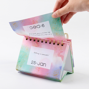 Promotional Gift Printing Desk Calendar Stand Custom Perpetual Calendar