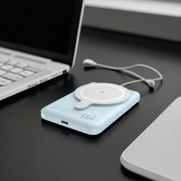 Mini chargeur portable au lithium sans fil 15W prix d'usine en gros PD 20W charge rapide Magn Power Bank 5000mAh