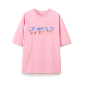 Camiseta con Estampado de Letras Rosadas de Primavera 2026, Personalizada, Cuello Redondo, Algodón de Bambú, para <span class=keywords><strong>Mujer</strong></span>, OEM/ODM por Fábrica de Ropa China - Product Image 1