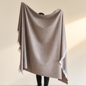 Classique chaud 35% <span class=keywords><strong>cachemire</strong></span> 65% laine australienne Textile de maison laine mérinos jeter couverture châle - Product Image 1