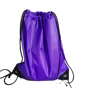 Wholesale Promotional Polyester 210D Nylon Drawstring 34cm Shop and Backpack Customized Draw String Bags with logo Print