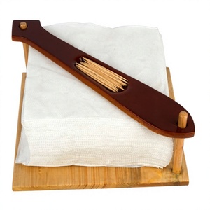 B.S. INTERNATIONAL American Style Customized Shape Wooden Handmade Eco-friendly <b>Wall</b>-<b>Mounted</b> Convenient Napkin Holder Tissue Box - Product Image 4