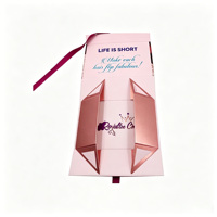 Boîte rigide magnétique pliable personnalisée avec estampage à chaud en feuille d'or, gaufrage, laminage mat, fermeture à ruban pour emballage haut de gamme