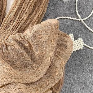 Boutique all'ingrosso 2025 estate nuova moda francese collo a V Sexy in pizzo a maniche lunghe con bordo a volant abito da donna dimagrante - Product Image 6