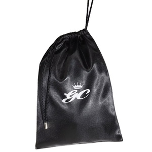 Sac de rangement personnalisé de luxe en non-tissé pour perruques, chapeaux et chaussures, avec cordon en satin, réutilisable et portable - Product Image 1