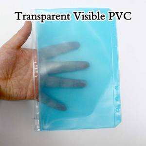 A5 A6 A7 6 Löcher Reiß verschluss tasche Soft Pvc Pocket Folder Transparente Bleistift tasche Notebook Cash Money Envelope für Budget Binder - Product Image 3
