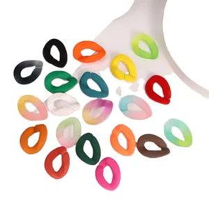 إكسسوارات سلسلة أكريليك ملونة بحلقة مفتوحة سلسلة حقيبة سلسلة لتشيكلها بنفسك إكسسوارات للأحذية قبعة هيكل للهاتف المحمول
