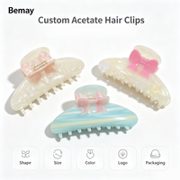 Pince à cheveux grande taille en acétate, style coréen, avec nœud, pour femme, usage quotidien, pour tresses et coiffures, accessoires capillaires