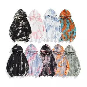 Factory price 300gsm Sweatwear Tye Dye Hoodies Mens die 100% Cotton Terry Pullover Tie dye Hoodie