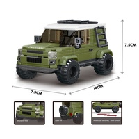 Jeep de simulation à l'échelle 1:32, ensemble de blocs de construction en plastique ABS, assemblage facile, jouet de construction, modèle cadeau pour les enfants de 5 à 7 ans, voitures SAMLOK