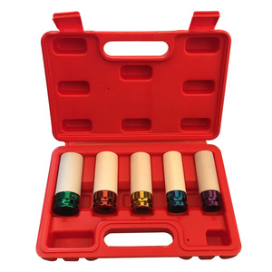 Jeu de douilles à chocs profonds à entraînement de 1/2 pouces Jeu d'outils à main à douille pour écrou de roue de protection métrique non marquant - Product Image 2