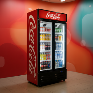 Refrigerador Comercial de Exhibición Abierta de Una Sola Temperatura con Enfriamiento por Aire para Frutas y Leche, con 2 Puertas para Bebidas Frías de Supermercado - Product Image 2