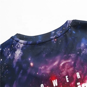 T-shirt personnalisé à faible MOQ, design tendance avec votre propre motif, 100% polyester, sublimation par transfert thermique, OEM, t-shirt personnalisé - Product Image 3