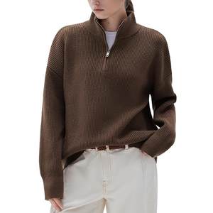 <span class=keywords><strong>Pull</strong></span> Femme KLH <span class=keywords><strong>Pull</strong></span> Femme ample et confortable à col montant en tricot Sueter De Mujer OEM Factory - Product Image 1