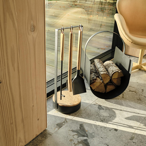 Offre Spéciale : Ensemble d'outils et accessoires modernes en métal pour foyer, <span class=keywords><strong>cheminée</strong></span> et brasero - Product Image 3
