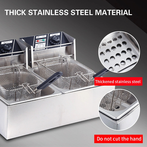 Hot Sale Double Tanks Fish Plantain <strong>Chips</strong> Potato Funnel Cake Frier Chicken Corn Dog Commercial Donut Electric Deep <strong>Fryer</strong> - Product Image 4