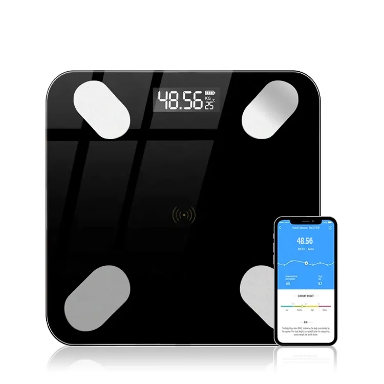 Wireless Digital Bathroom Scale with iOS & Android App body fat scale with 13 Measurements