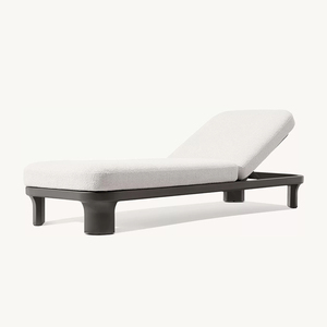 Chaise longue de plage portable en aluminium imperméable pour l'extérieur, lit de jour, mobilier d'extérieur pour villa, hôtel, hôpital, salle de sport - Product Image 2