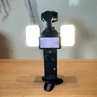 Lampe d'appoint magnétique double 2800-6800K, 3 modes, 300mAh, 2H, 360°, 22g, pour Vlog, Portrait, Photographie Culinaire, Compatible OEM avec DJI OSMO Pocket