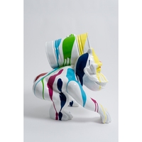 Porte-baril multicolore, design poubelle, statue de gorille, sculpture Donkey Kong