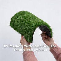 Gazon artificiel ignifuge écologique vert 4,4'x49,2' en polyéthylène haute densité pour terrains de sport et sols de jardin, facile à poser