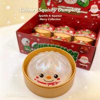 Boîte Mystère de Noël Squishy TPR en forme de Boulette, Arbre de Noël, Renne, Jouet Anti-stress à Presser, Cadeau pour Enfants et Adultes, Vente en Gros JY