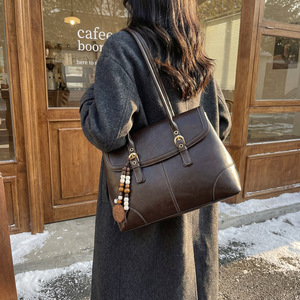 Bolso de Hombro de Alta Gama, Único, Tipo Bandolera, para Motocicleta, con Asa Superior, Estilo Retro, para Oficina, Tipo Francés, para Mujer - Product Image 4