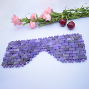 Pure Jade Stone Face Eye Mask Gemstone Eyemask Cover Masajeador facial Head Spa Proveedor-Rose Quartz Crystal Purple Amethyst Clear - Product Image 4