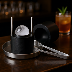 Kit de presse à glaçons pour cocktails au whisky, sphères transparentes réutilisables de 60 mm, outils de bar, poignée en acier inoxydable, style moderne - Product Image 2