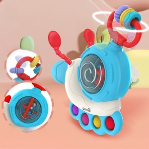 Jouet pour bébé 12 mois+, éducatif et ludique, escargot de dessin animé photosensible à tirer sur une corde, pour l'éveil précoce des nourrissons - Product Image 6