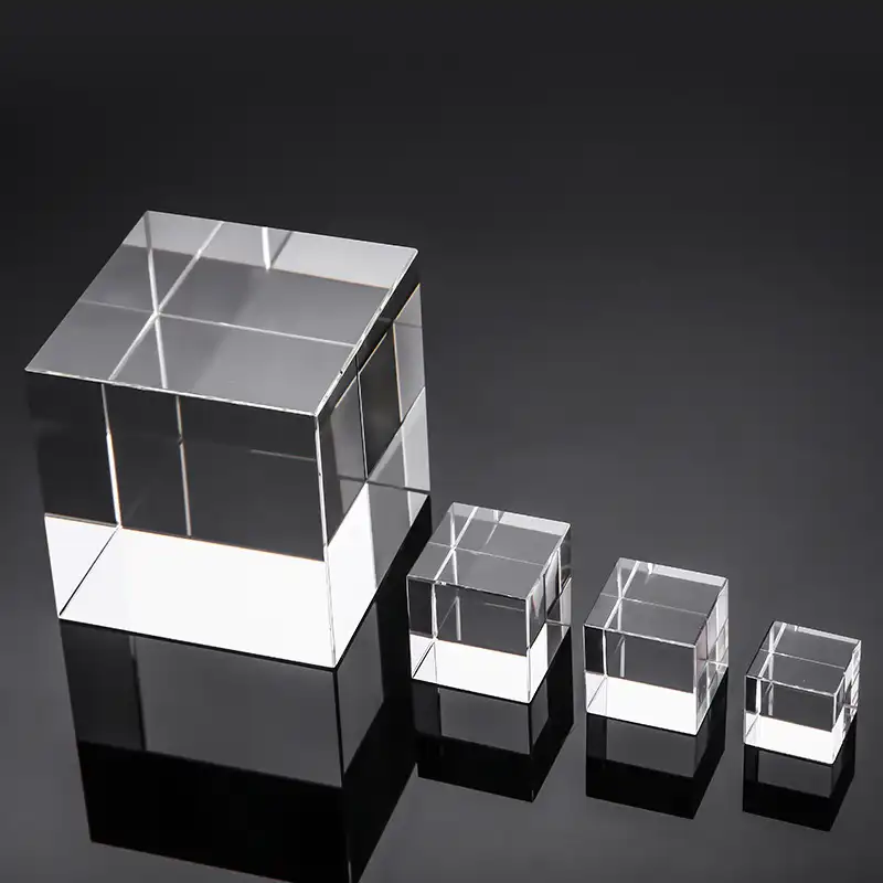 Yiwu atacado k9 cristal de vidro branco 3d gravação a laser bloco de cristal cubo