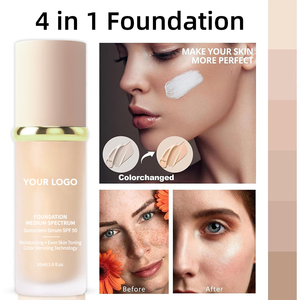 Hot Selling Liquid Color-Changing Foundation Dark Skin Tone Whitening Concealer Oil-Control Brightening Matte Coverage <strong>Makeup</strong> - Product Image 2