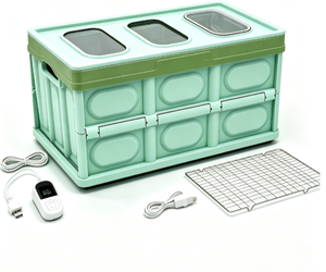 Multi-Functional Home Fermenting Box <b>Collapsible</b> Dough Proofing Cabinet with Adjustable Temp & Timer Lightweight <b>Storage</b> Tool - Product Image 1