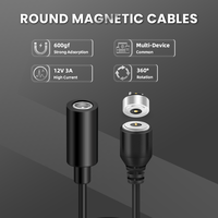 Kit de câble d'extension magnétique DC femelle vers 2 broches Pogo Pin, câble de charge magnétique mâle-femelle
