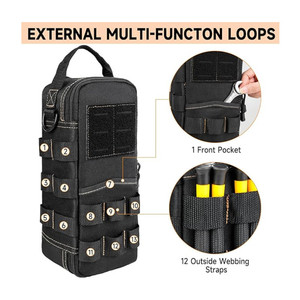 Bolsa de Herramientas Pequeña y Resistente para Hombre, Modelo Mejorado, Portátil, de Tela Oxford, Práctica, Caja de Almacenamiento de Herramientas Tácticas, Venta al Por Mayor de Fábrica - Product Image 3