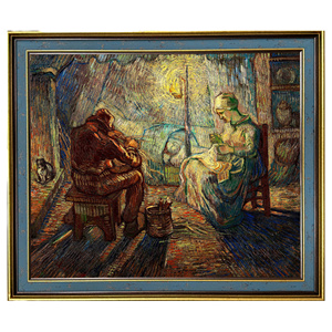 Tái tạo của Vincent Van gogh's The Night CAF-in phong cảnh ấn tượng thân thiện với môi trường với khung để trang trí nhà - Product Image 5