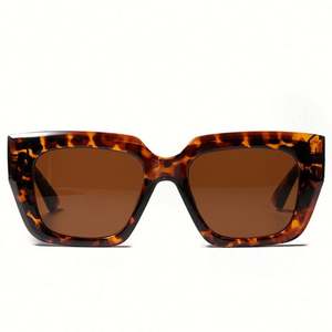 Nouvelles Lunettes de Soleil Carrées Surdimensionnées Œil de Chat Léopard Noir Vintage Tendance 2022 Protection UV400 pour Femme - Product Image 5